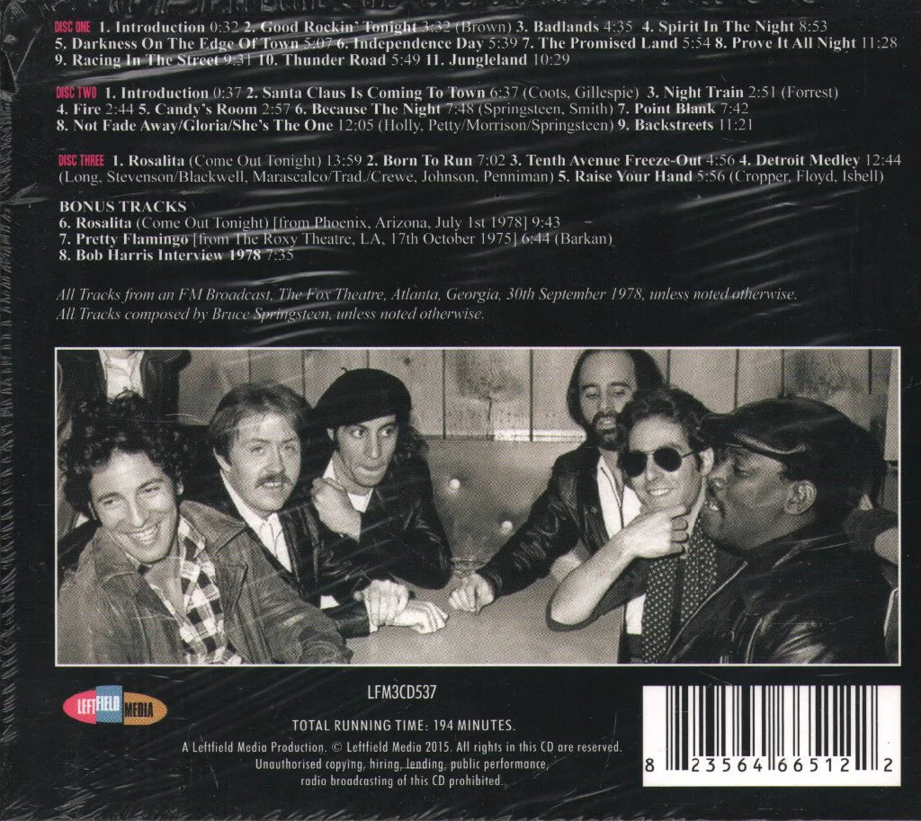 Bruce Springsteen - 1978 Foxy Night - The Classic Atlanta Broadcast - 3 CD Set