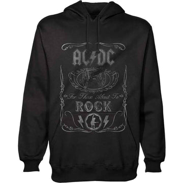 AC/DC Unisex Pullover Hoodie: Cannon Swig (Black)