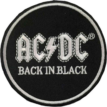 AC/DC Circular Standard Patch: Back In Black