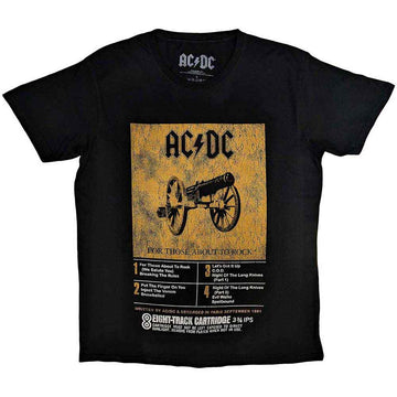 AC/DC Unisex T-Shirt: 8 Track (Black)