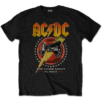 AC/DC Unisex T-Shirt: For Those About To Rock 81 (Black)