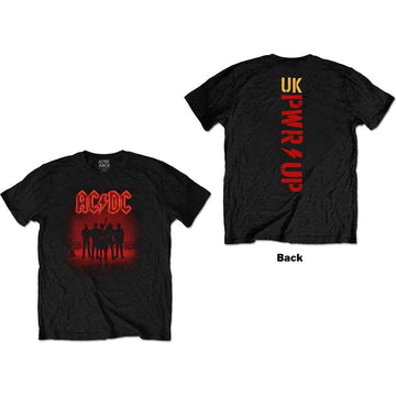 AC/DC Unisex T-Shirt: PWR-UP (Black) (Back Print)