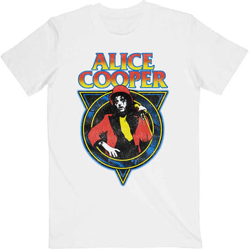 Alice Cooper Unisex T-Shirt: Snakeskin - White