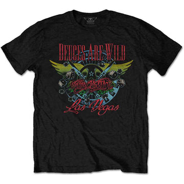 Aerosmith Unisex T-Shirt: Deuces Are Wild, Vegas (Black)