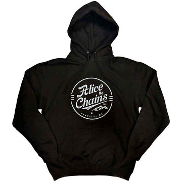 Alice In Chains Unisex Pullover Hoodie: Circle Emblem (Black)