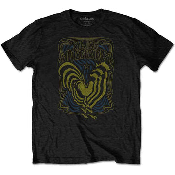 Alice in Chains Unisex T-Shirt: Psychedelic Rooster (Black)