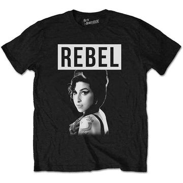 Amy Winehouse Unisex T-Shirt: Rebel (Black)