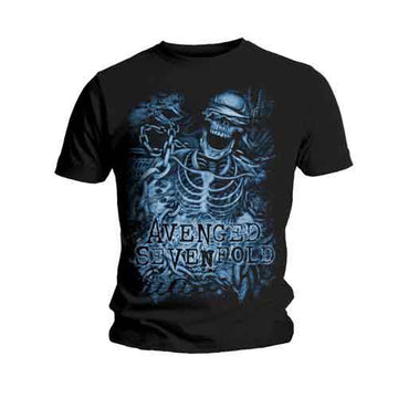 Avenged Sevenfold Unisex T-Shirt: Chained Skeleton (Black)