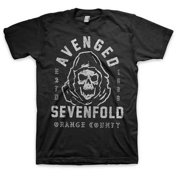 Avenged Sevenfold Unisex T-Shirt: So Grim Orange County (Black)
