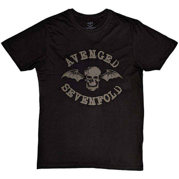 Avenged Sevenfold Unisex T-Shirt: Classic Deathbat (Black) (Hi-Build)