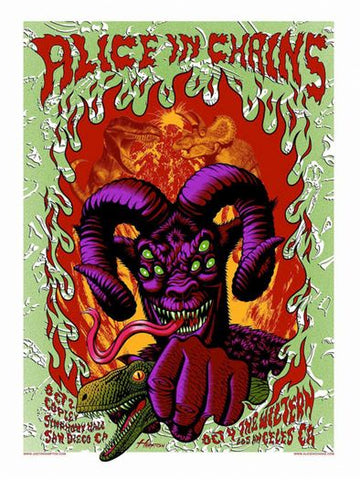 Alice in Chains - San Diego - Mini Poster