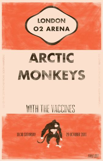 Arctic Monkeys - 02 Arena London 2011 - Mini Poster