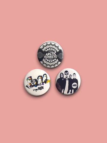 Arctic Monkeys - Set of 3 Button Badges Set B - Badge