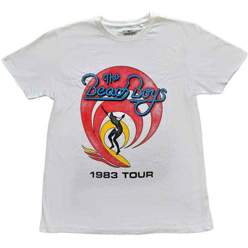 The Beach Boys Unisex T-Shirt: Surfer '83 Vintage (White)