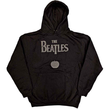The Beatles Unisex Pullover Hoodie: Drop T Logo & Apple (Black) (Hi-Build)