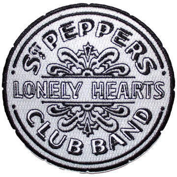 The Beatles Standard Patch: Sgt Pepper Drum B&W