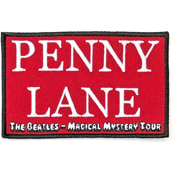 The Beatles Standard Patch: Penny Lane Red (Red)