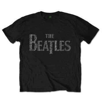 The Beatles Unisex T-Shirt: Drop T Songs (Black)