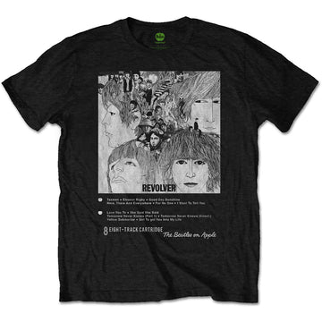 The Beatles Unisex T-Shirt: Revolver 8 Track (Black)