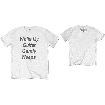 The Beatles Unisex T-Shirt: My Guitar Gently Weeps (White) (Back Print)