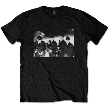 The Beatles Unisex T-Shirt: Smiles Photo (Black)