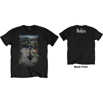 The Beatles Unisex T-Shirt: 3 Savile Row (Black) (Back Print)