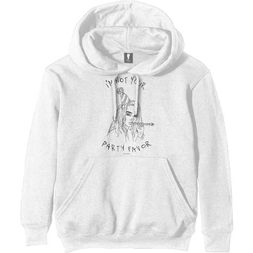 Billie Eilish Unisex Pullover Hoodie: Party Favor (White)