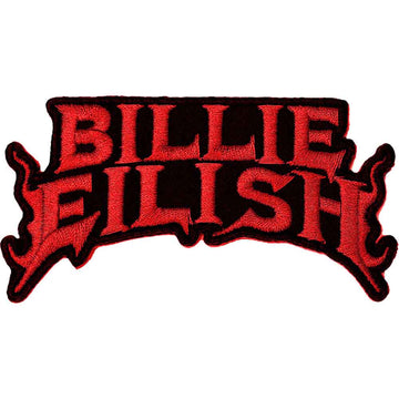 Billie Eilish Standard Patch: Flame Red (Red)