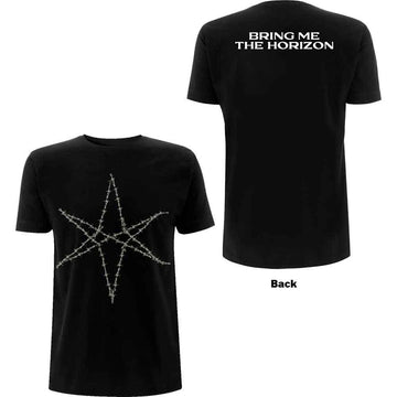Bring Me The Horizon Unisex T-Shirt: Barbed Wire (Back Print) - Black