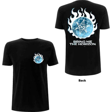 Bring Me The Horizon Unisex T-Shirt: Globe (Back Print) - Black