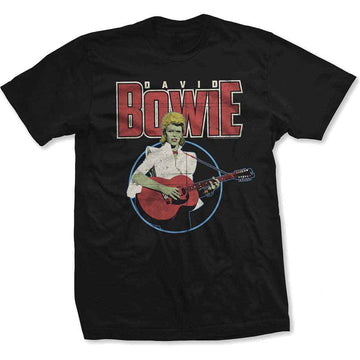 David Bowie Unisex T-Shirt: Acoustic Bootleg (Black)