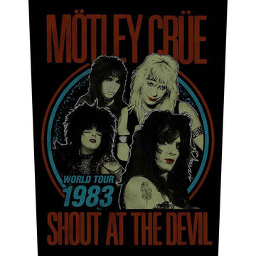 Motley Crue Back Patch: Shout at the Devil World Tour 83