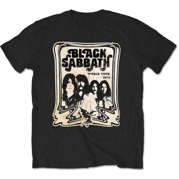 Black Sabbath Unisex T-Shirt: World Tour 1978 (Black)