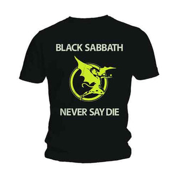 Black Sabbath Unisex T-Shirt: Never Say Die (Black)