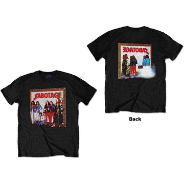 Black Sabbath Unisex T-Shirt: Sabotage (Back Print) - Black