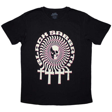 Black Sabbath Unisex T-Shirt: Hypnotic Skull (Black)