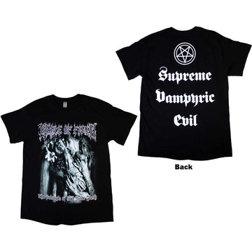 Cradle Of Filth Unisex T-Shirt: Supreme Vampiric Evil (Back Print) - Black
