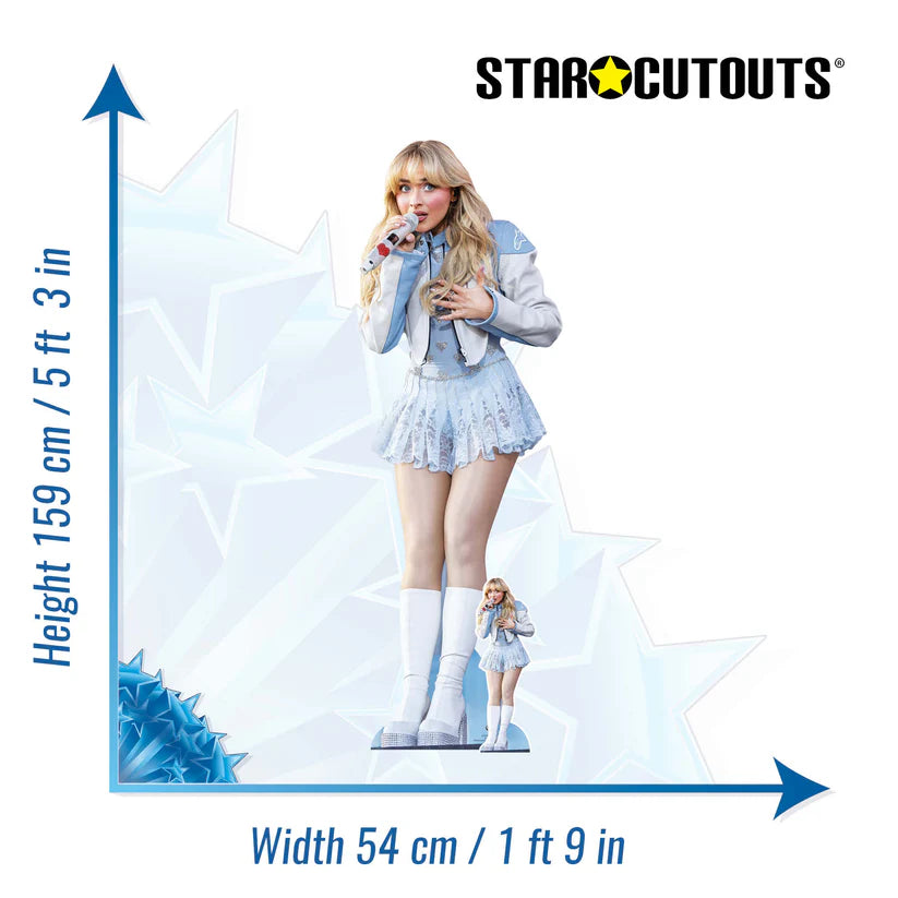Sabrina Carpenter - Sabrina On Stage - Lifesize Cardboard Cut Out With Mini - Height 159cm