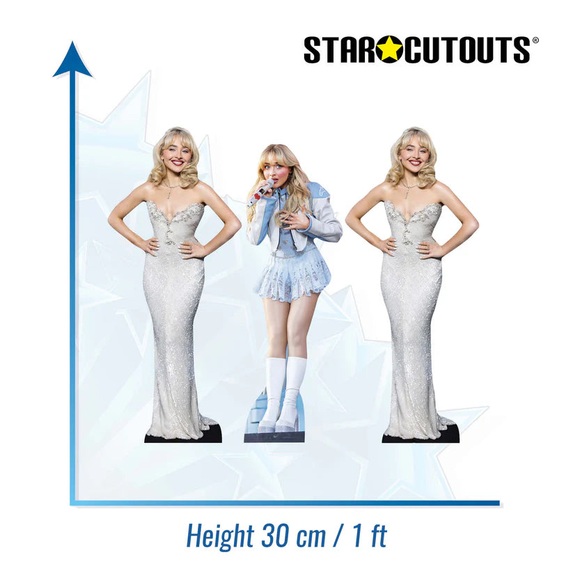 Sabrina Carpenter  - Three Pack Shelf Top Cutout - Cardboard Cut Out Height 30cm