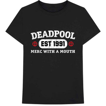 Marvel Comics Unisex T-Shirt: Deadpool Merc With A Mouth (Black)