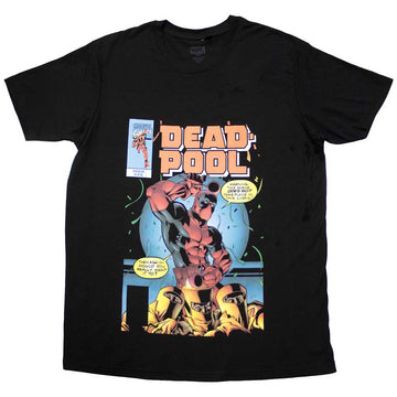 Marvel Comics Unisex T-Shirt: Deadpool Bubble Text (Black)