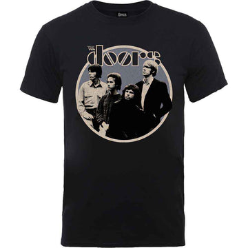 The Doors Unisex T-Shirt: Retro Circle (Black)