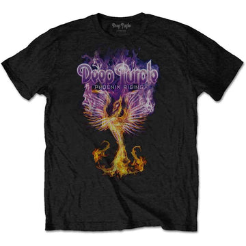 Deep Purple Unisex T-Shirt: Phoenix Rising (Black)