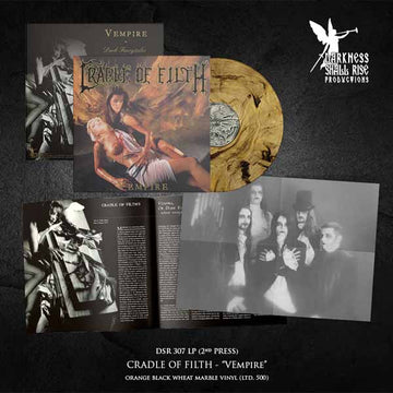 Cradle of Filth - Vempire Or Dark Faerytales In Phallustein (Reissue with Double-sided A2 Poster) - LP - Transparent Orange/Black Wheat Marble Vinyl