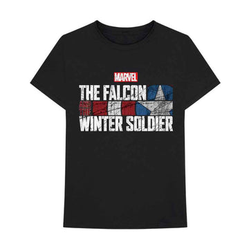 Marvel Comics Unisex T-Shirt: Falcon & Winter Soldier Text Logo (Black)