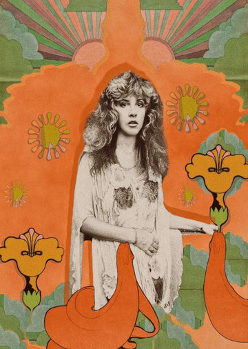 Fleetwood Mac - Stevie Nicks - Orange - Mini Poster