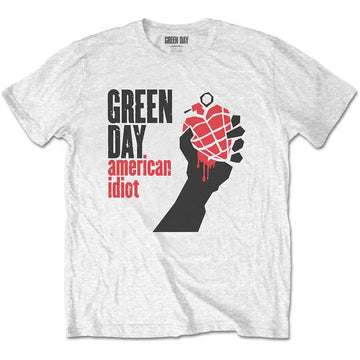 Green Day Unisex T-Shirt: American Idiot (White)