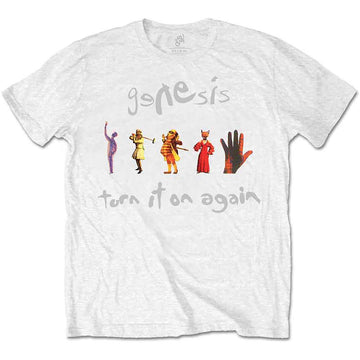 Genesis Unisex T-Shirt: Turn It On Again (White)