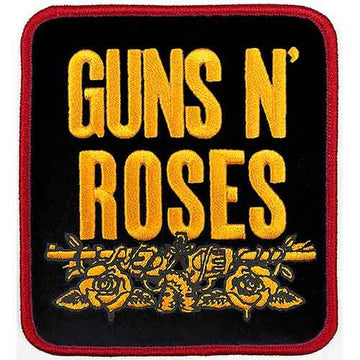Guns N' Roses Standard Patch: Stacked Black (Black)