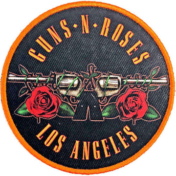 Guns N' Roses Circular Standard Patch: Los Angeles Orange